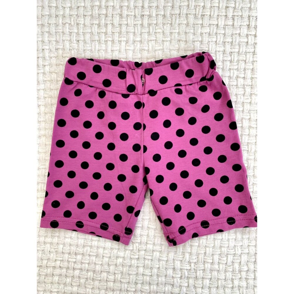 Fuchsia Polka Dots Legging Shorts